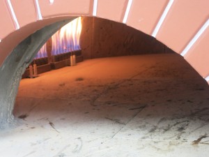 Inside the oven at Pizza Garden