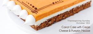 Carrot Cake with Cream Cheese & Pumpkin Mousse 