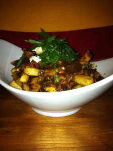 P Cubed, P To The Third power. Pepperpot Poutine, with Jerk Pork Belly.