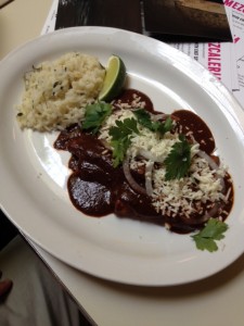 Chicken Mole and a side of rice