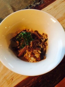 Mushroom Risotto with braised beef shortrib