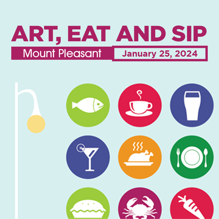 Art, Eat & Sip Mount Pleasant on January 25